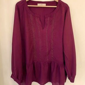 Loft Burgundy Women’s Blouse